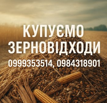 Постійно купуємо зерновідходи, некондицію